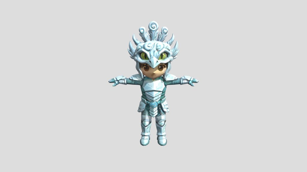 Armor-clad cartoon character