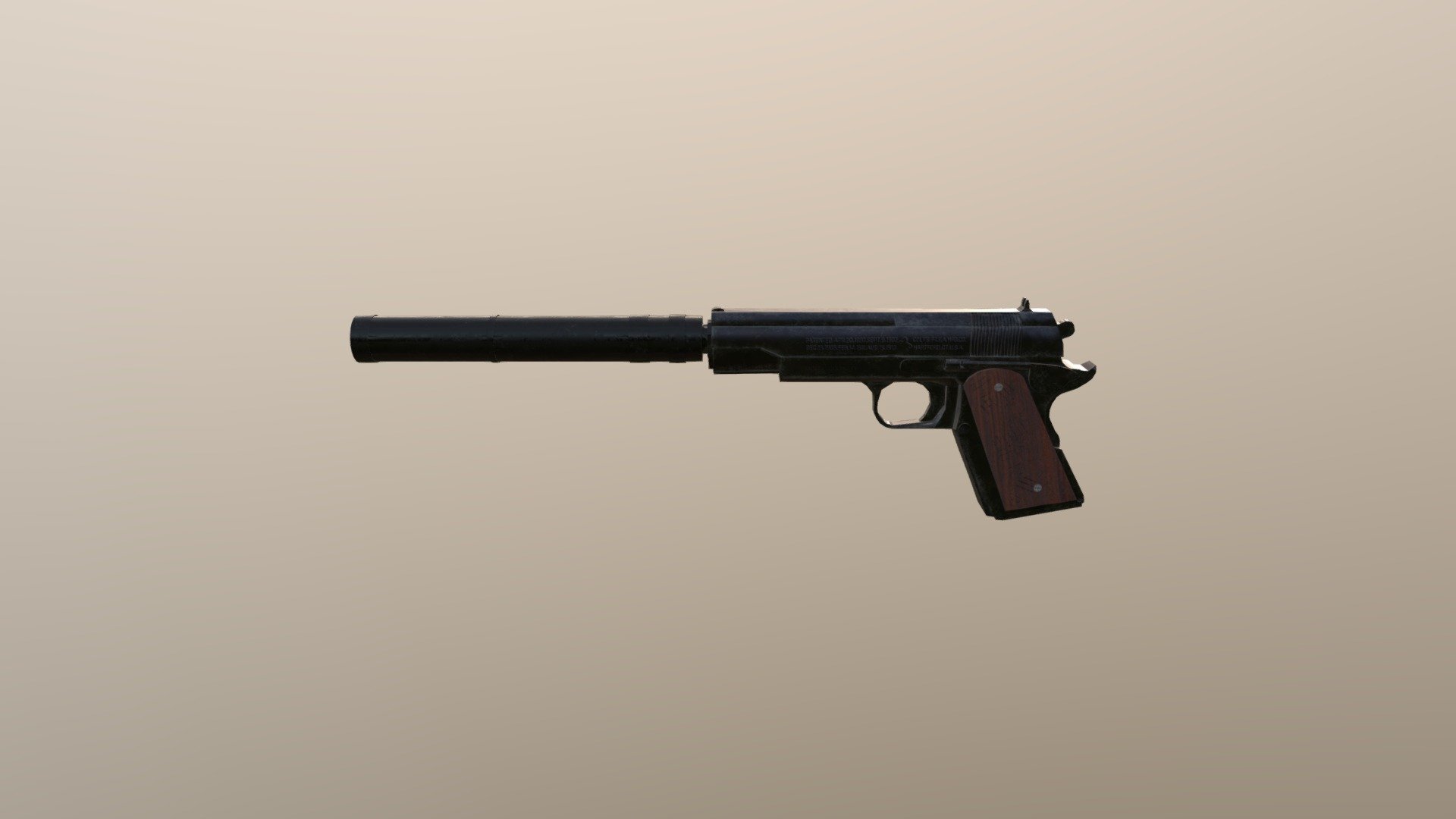 Silenced 1911 3d Model By Coreymahoney268 4f0137e Sketchfab