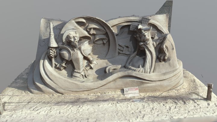 Sand sculpture Don Kichot 3D Model