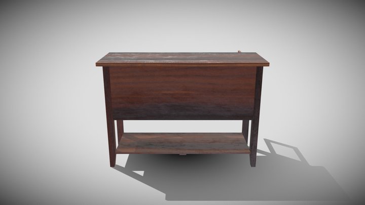 TV WOODEN STAND 3D Model