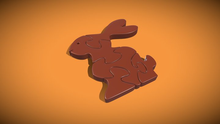 Puzzle Rabbit 3D Model