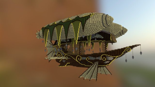 Minecraft Air Ship 3D Model