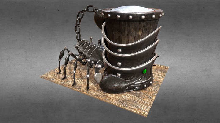 Scorpio Beer Stein 3D Model