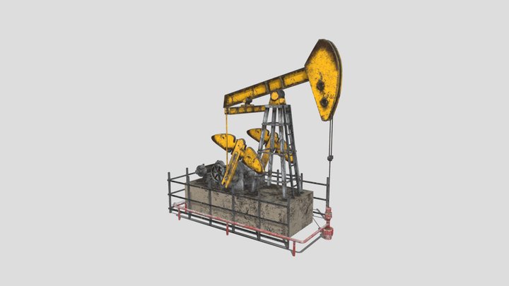 Oil Pump Jack 3D Model