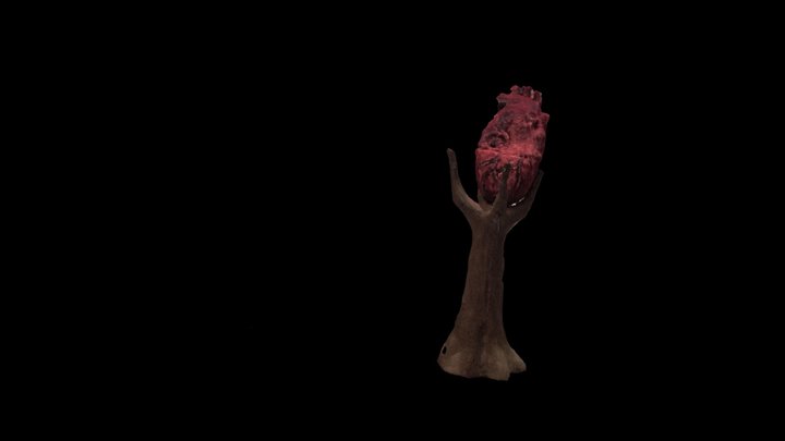 Heart at the Tree 3D Model