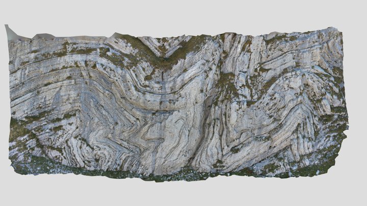 Folding in carbonates, Durmitor 3D Model