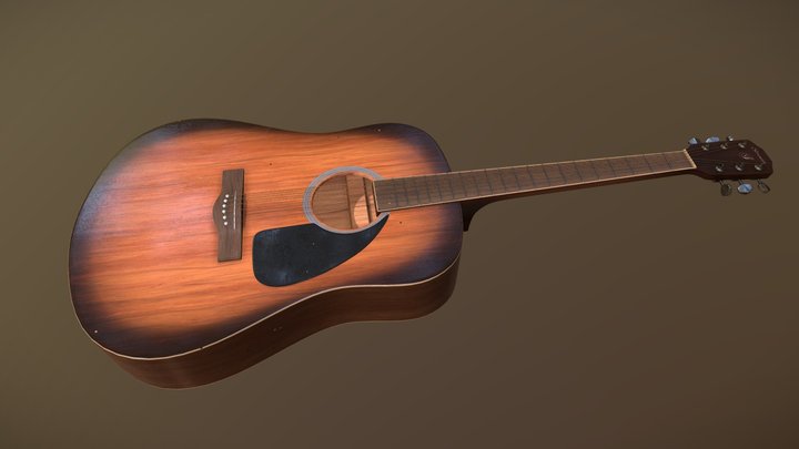 Guitar - Cinematic and Game Ready 3D Model