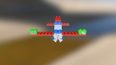 Lego Plane by Luuk 3D Model