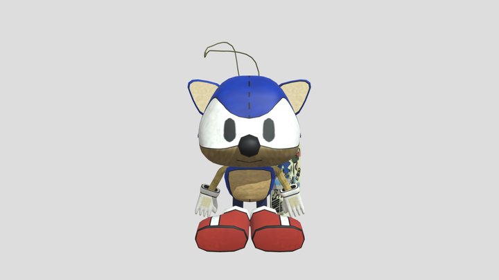 SonicThe Hedgehog Plush Sega 1991 model 3D Model