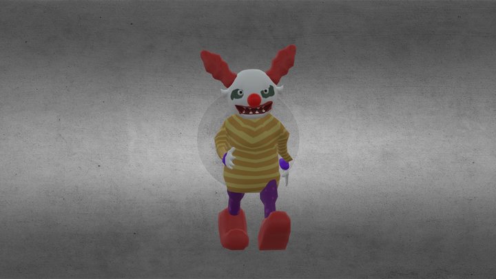 Clown Walk Animation 3D Model