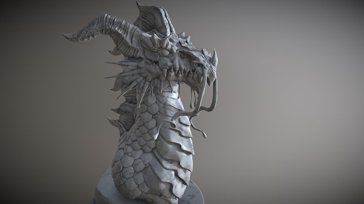 Dragon Bust 3D Model