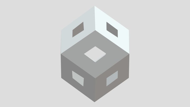 Rhombic Dodecahedral Menger Sponge | Level 1