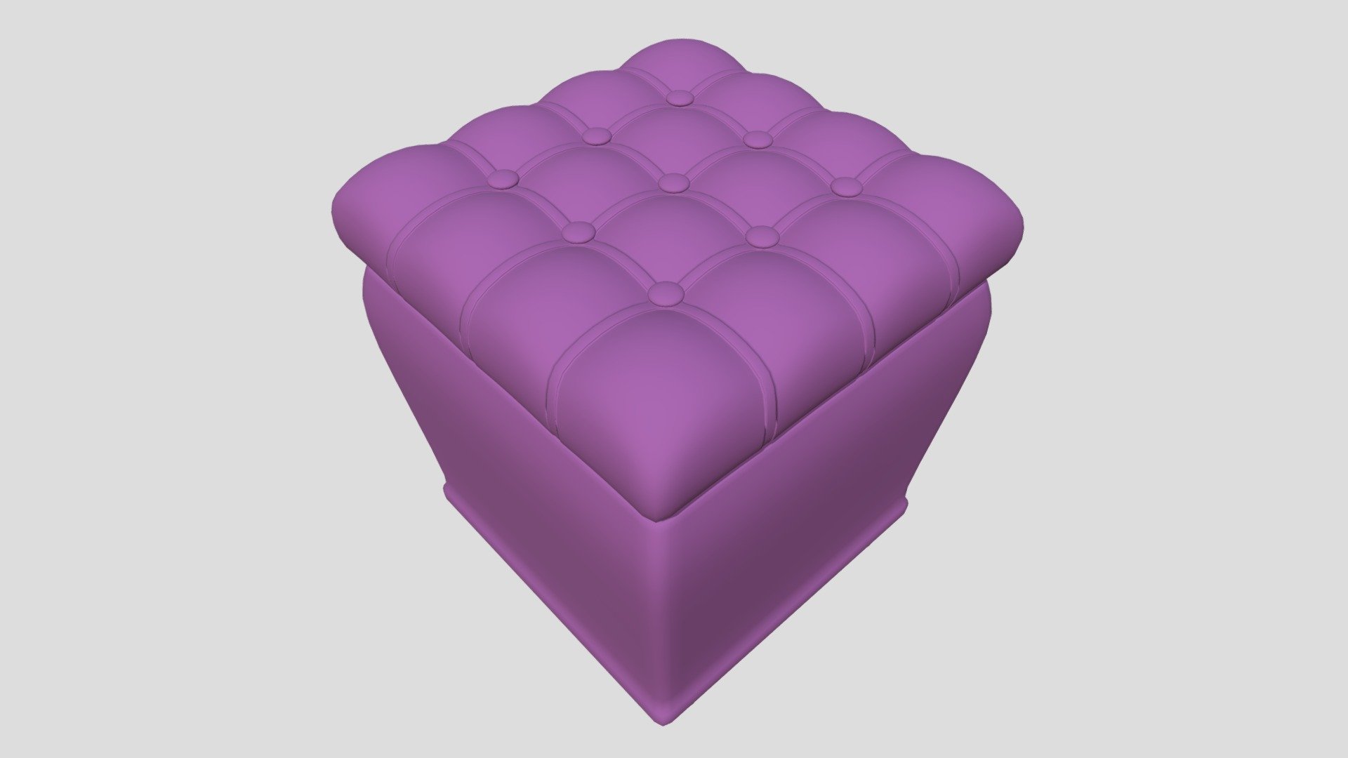 Velvet Storage Pouf Download Free 3D model by milaink [4f0ee43