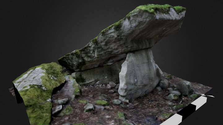 Trough-shaped dolmen Kokai-3 (detailed) 3D Model