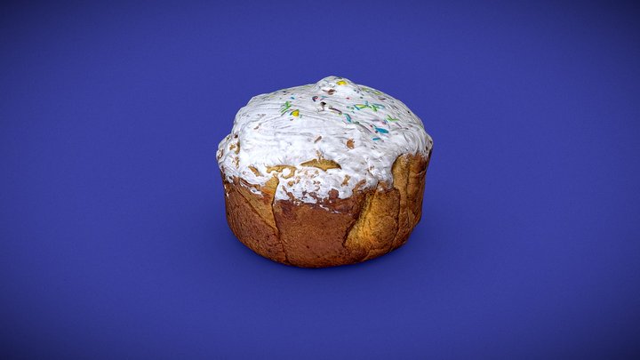 Grandma's Ukrainian Traditional Easter Bread 3D Model