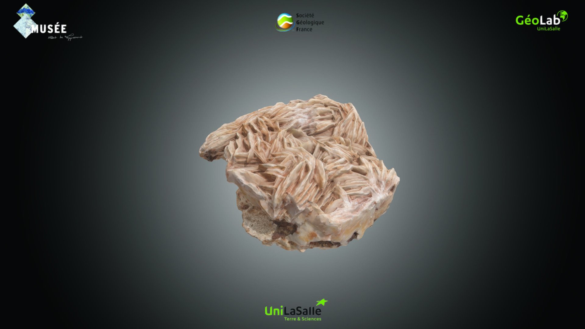 Mineral - Barytine — Sketchfab embed 3D viewer