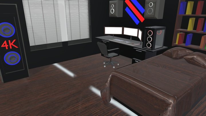Gaming Room v2 3D Model