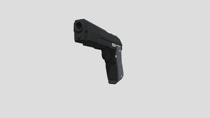 Simple 1911 Pistol 3D Model