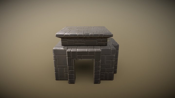 Small Mayan Building 3D Model
