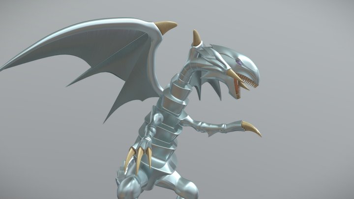 Blue Eyes White Dragon 3D Model