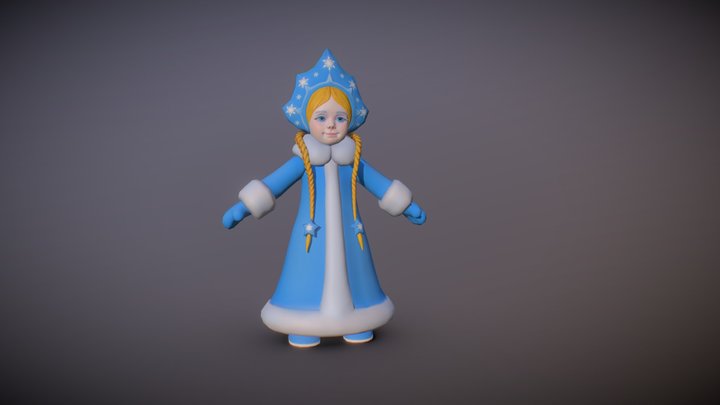 Snow Girl 3D Model