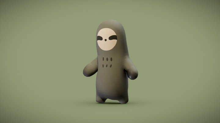 Cute Sloth 3D Model