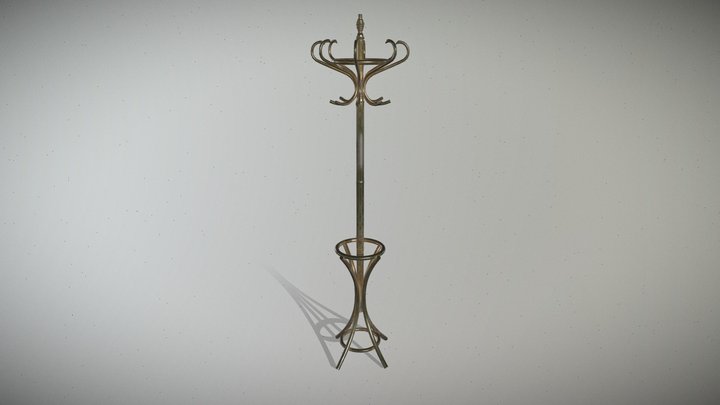 Old Coat Hanger 3D Model