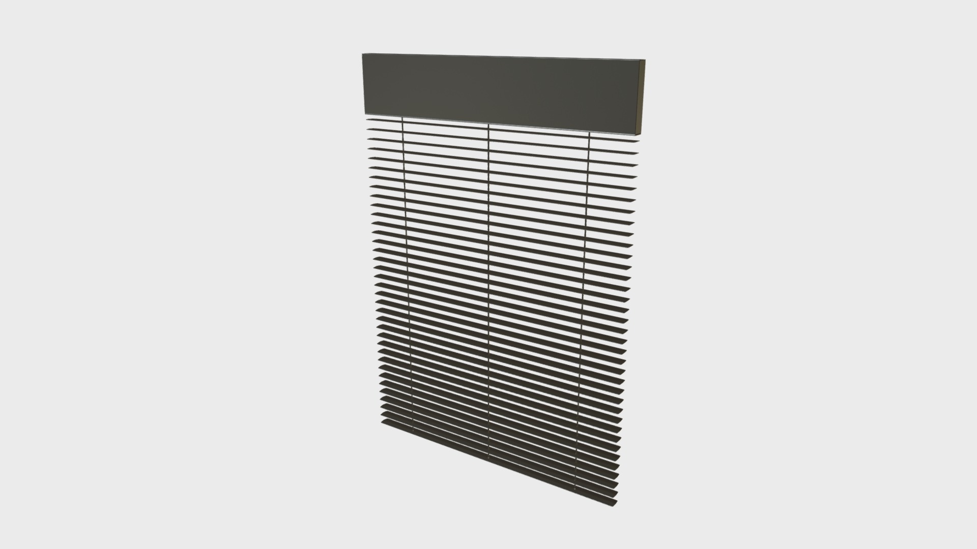 3D model Window blind - This is a 3D model of the Window blind. The 3D model is about a black rectangle with a white background.