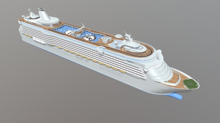 Passenger Cruise Ship Generic 3D Model