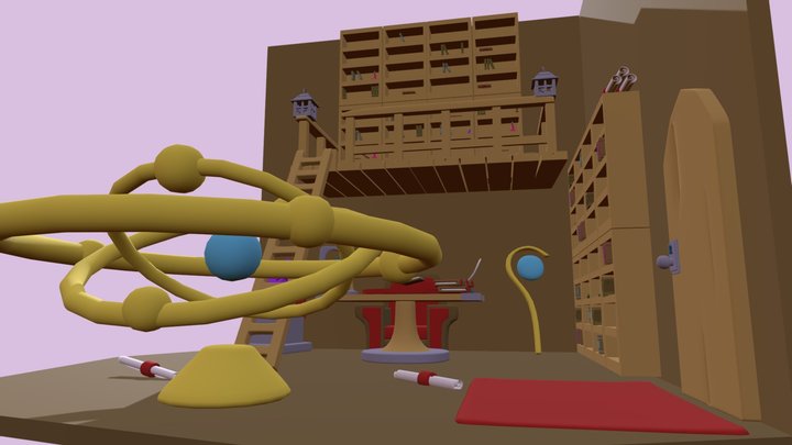 Salle de mage 3D Model