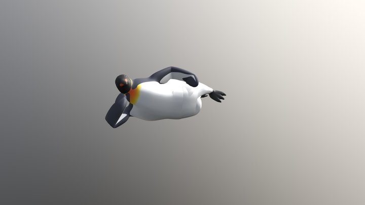 PenguinLayingPose 3D Model