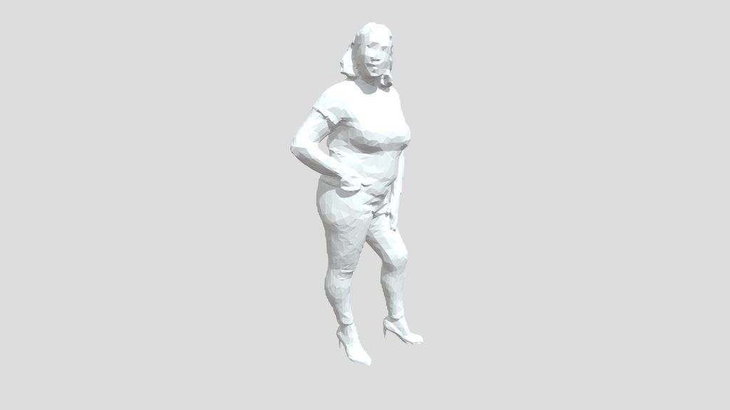 Low Poly Woman Posing