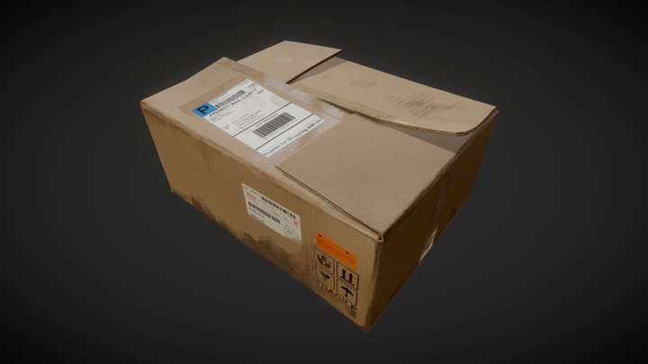Cardboard Box 3D Model