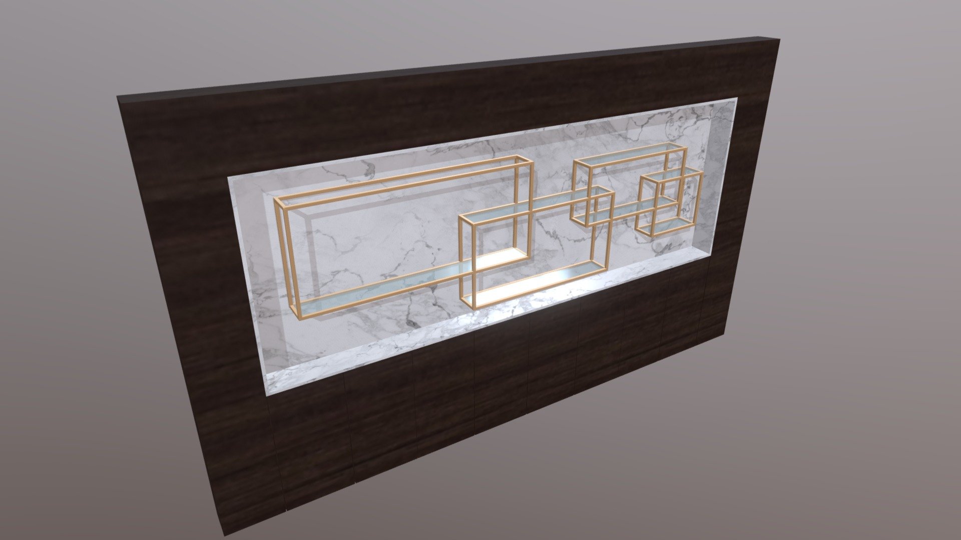 wall brass cubes