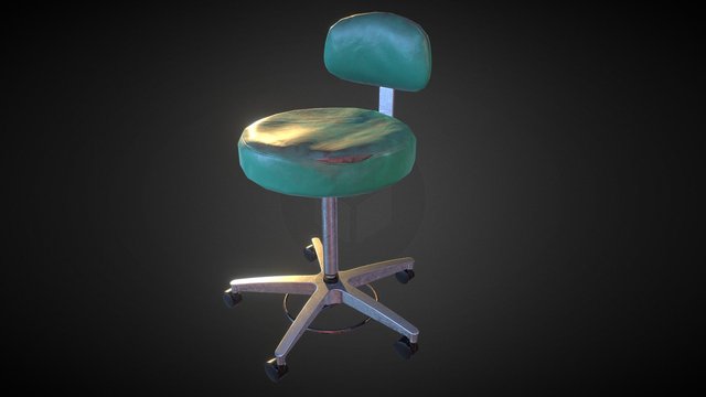 Chair/stool (weathered) 3D Model