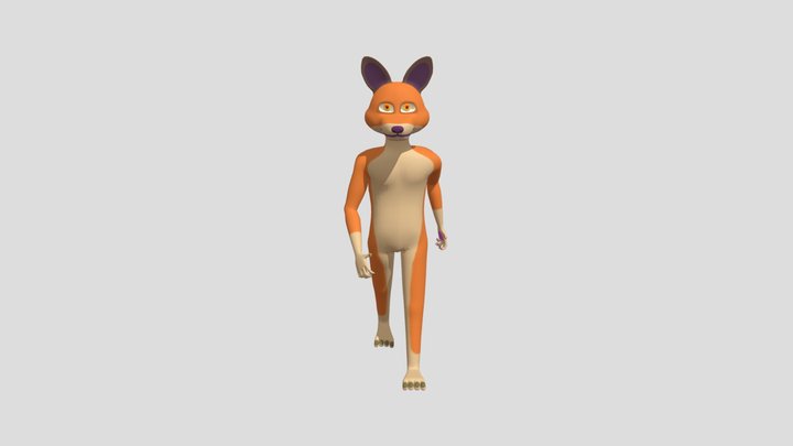 Anthro dog character 3D Model