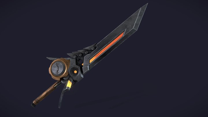 Empowered molten sword. 3D Model