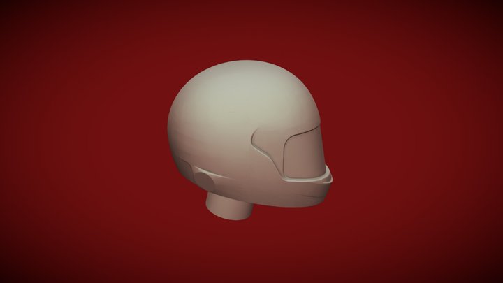 bell_helmet_with_dowel 3D Model