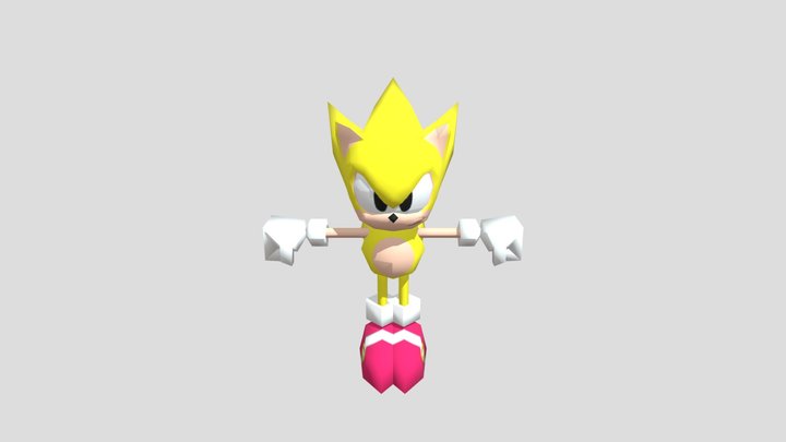 The Model Resource - Super Sonic Low- Poly 3D Model