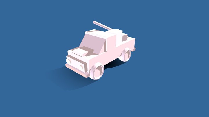Primitive Truck 3D Model