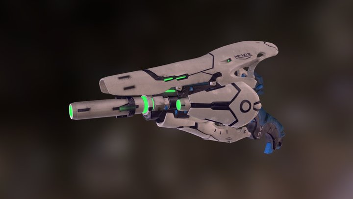 The Trident Blaster 3D Model