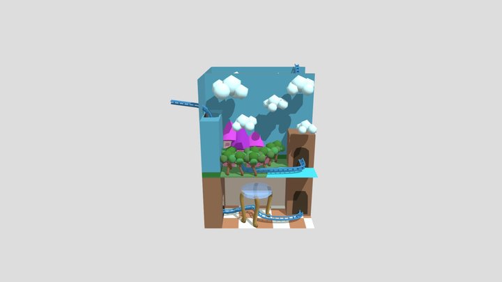 Eindwerk Cubeworld 3D Model