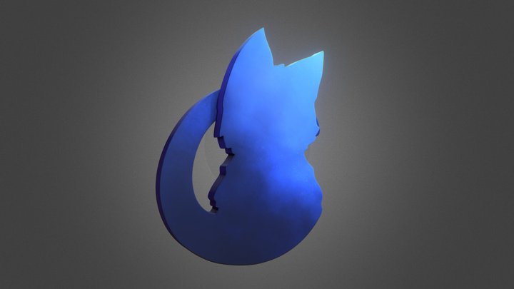 BlueC4t Logo 3D Model