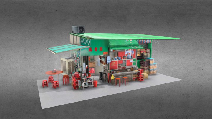 Hong Kong food stall – Modelo 3D gratuito STL