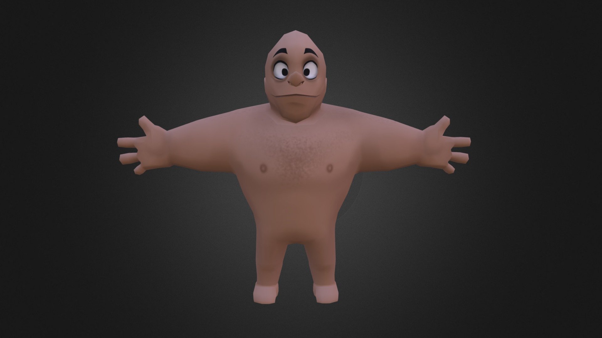Low poly character model "Dombili"