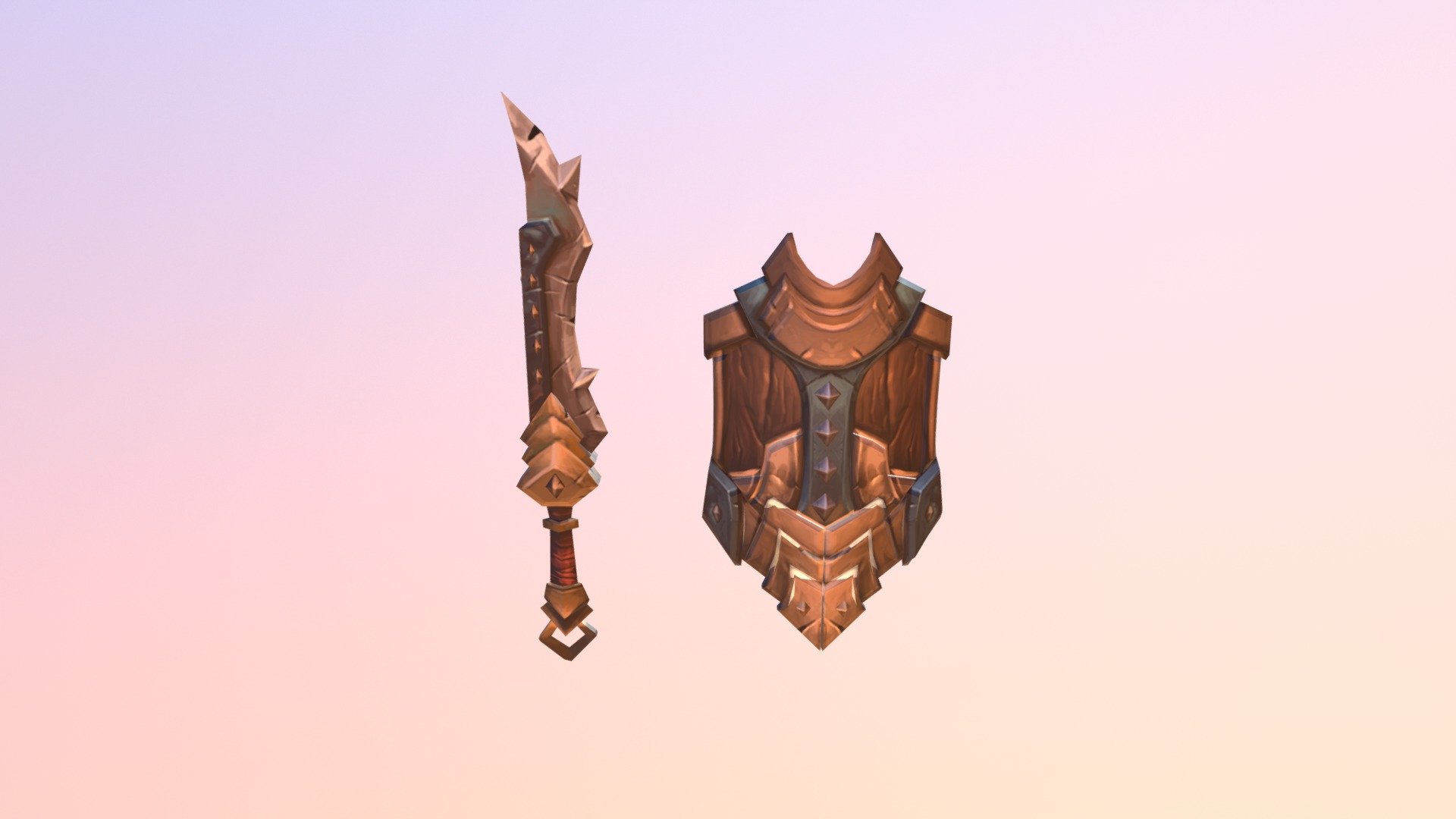 Stylized Sword and Shield