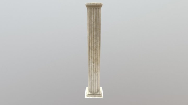 Eroded Greek columns 3D Model