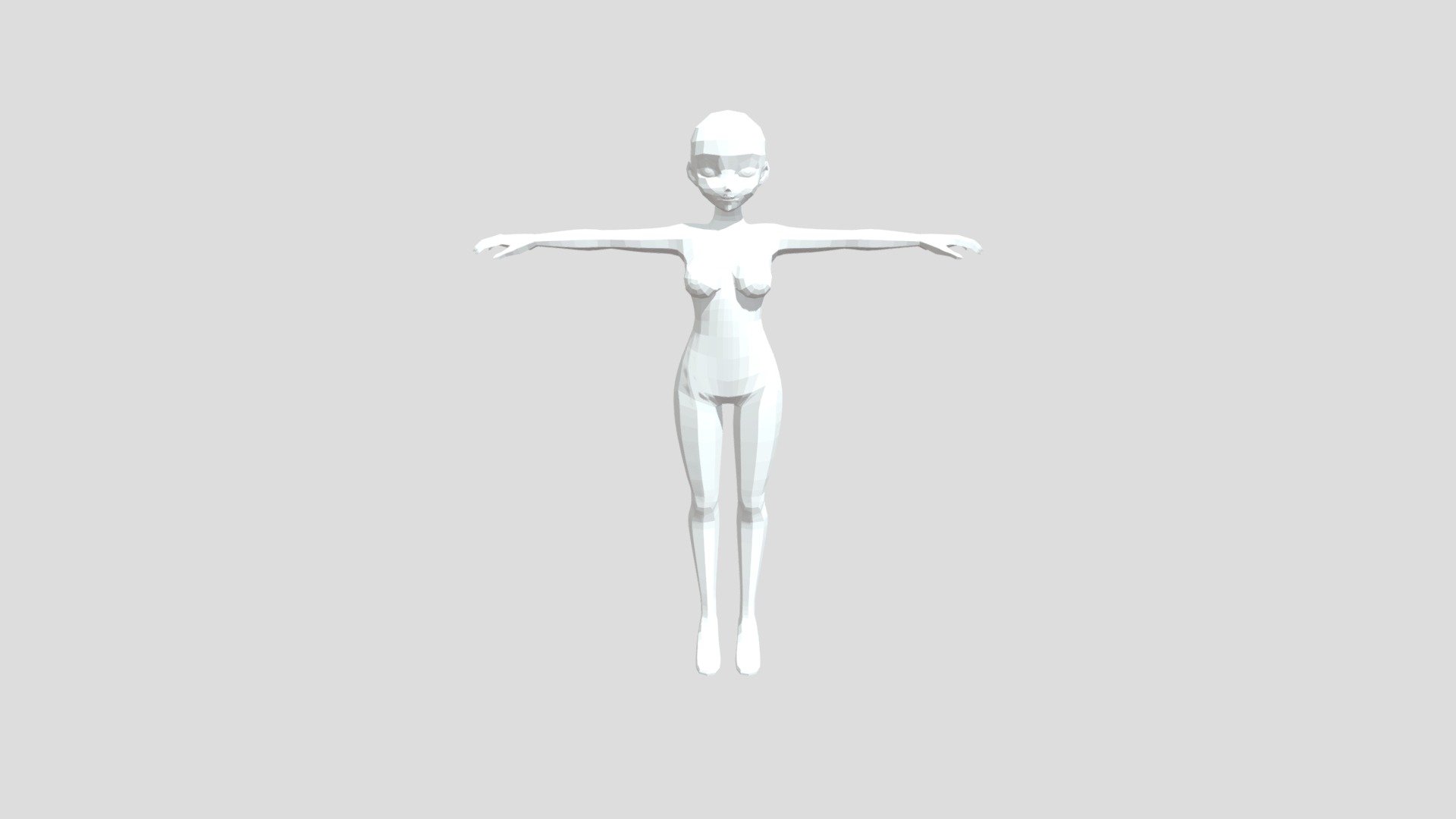 Anime Girl Base Mesh - 3D model by Nyrium3D [4f295cf] - Sketchfab