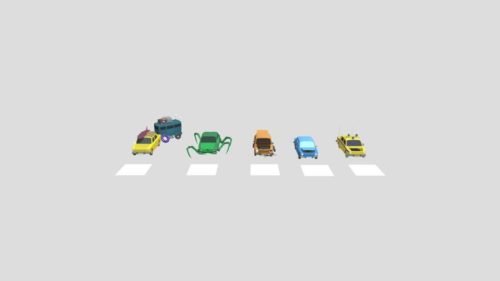 5 покрашен.Авто 3D Model