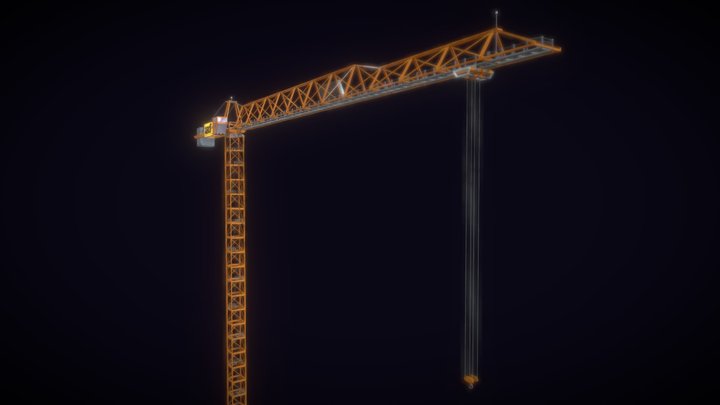 simple fantasy Crane 3D Model